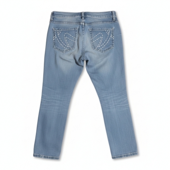 Super Cute Vanity Light Blue Straight Leg Jeans Siye 27 - Picture 3 of 5